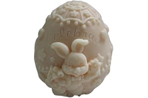 GRAINRAIN Easter Bunny Rabbit 3D Silicone Soap Molds Soap Molds for Soap Making Silicon Molds for Soaps DIY Craft Handmade Soap Candle Plaster Resin Mould (11029)