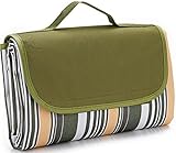 NaturalRays 80×60“Family Picnic Blanket with Tote, Extra Large Foldable and Waterproof Camping Mat for Outdoor Beach Hiking Grass Travel