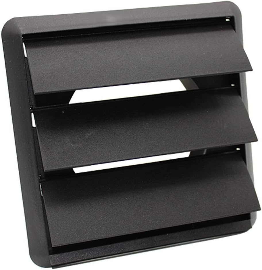 Kair Black 100mm Gravity Wall Vent Grille with Front Cover 155mm