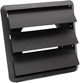 Kair Black 100mm Gravity Wall Vent Grille with Front Cover 155mm