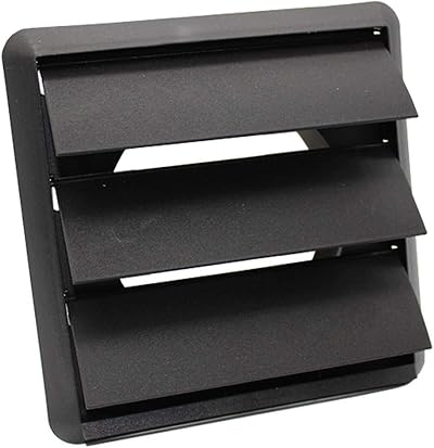 Kair Black 100mm Gravity Wall Vent Grille with Front Cover 155mm