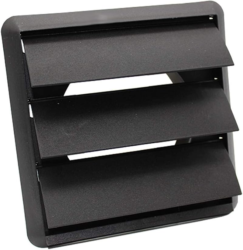 Kair Black 100mm Gravity Wall Vent Grille with Front Cover 155mm