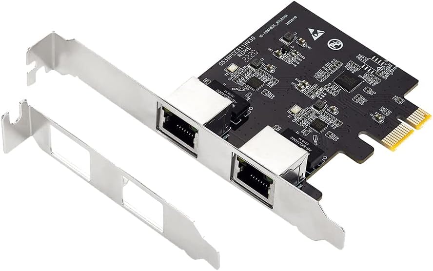 Gathukila Dual Gigabit Ethernet Controller Card RTL8111H Chipset PCIe 2 Port LAN