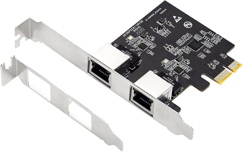 Gathukila Dual Gigabit Ethernet Controller Card RTL8111H Chipset PCIe 2 Port LAN