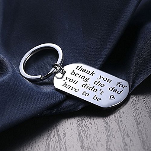 Dukars Remember I Love You Mom Premium Stainless Steel Cuff Bangle Bracelet,Jewelry Gifts for Mom from Daughter Son (2 Pack Keychain)