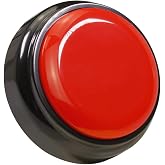 Recording Button,Voice Recorder Button 30 Second,Talking Buttons,Record Sound Button for Gift Education,Easy Button,Funny Office Gift,Includes 2*AAA Batteries (Red)