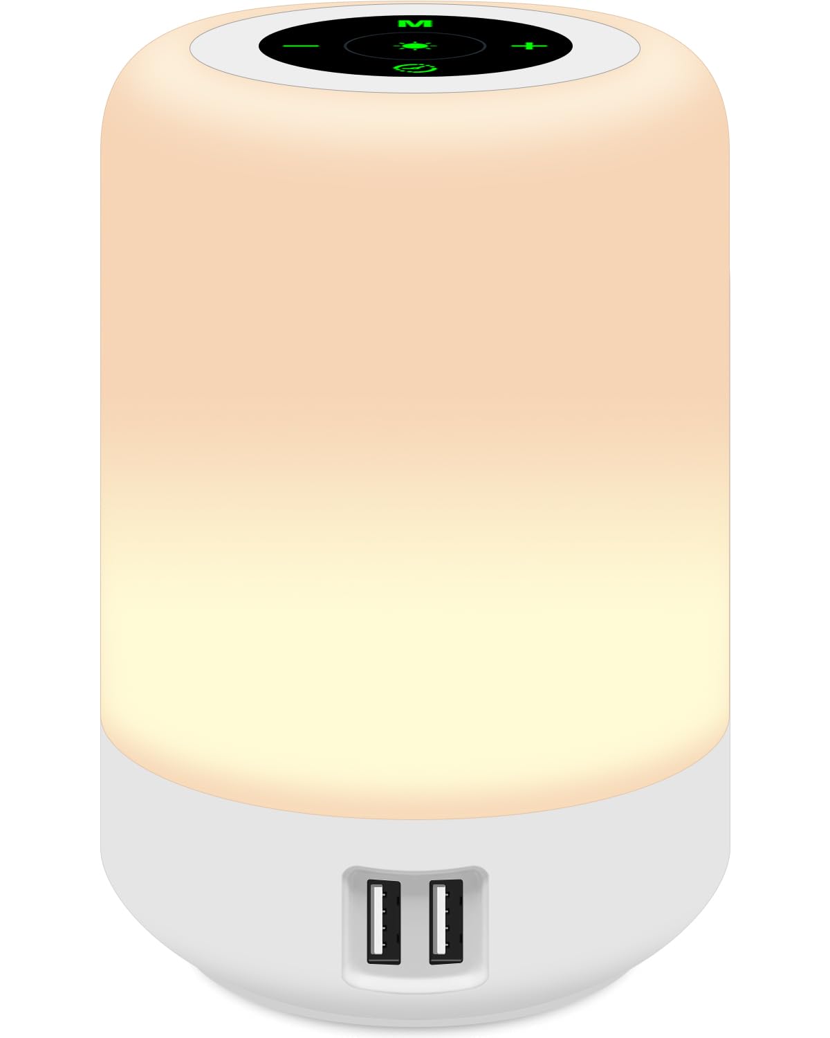 salipt Bedside Lamps, Touch Control Table Lamp with 4-Port USB A+C Charging, Adjustable Brightness, Colour Changing Night Light for Bedroom, Living Room