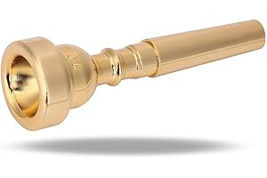 Xrten Professional 7C Trumpet Mouthpiece, Golden Plated Trumpet for Yamaha Bach, Mouthpiece Brass Musical Instrument Accessor