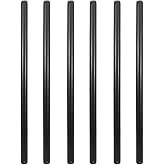 GeilSpace 6 Pack 1/2" &times; 24" Pre-Cut Black Metal Pipe, Industrial Steel Fits Standard Half Inch Black Threaded Pipes and Fittings - Vintage DIY Industrial Shelving (1/2" &times; 24")