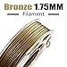 AMOLEN PLA 3D Printer Filament, Frosted Bronze 1.75mm Filament +/- 0.03 mm, 225G/0.5 LBS Spool, Includes Sample Marble Filament - 100% USA