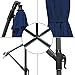 Offset Umbrella Cantilever Patio Umbrella 10 ft Outdoor Market Hanging Umbrellas & Crank With Cross Base And Cover, 8 Ribs (Navy Blue)