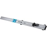 OX Drywall T-Square 48 in - Adjustable Anodized Aluminum Rule | Sliding T-head with screw lock, ABS end-caps, etched angle markings, folds flat for storage