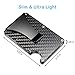 WeYingLe Carbon Fiber Slim Wallet Credit Card Holder RFID Blocking Anti Scan Metal Cash Clip