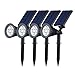 VicTsing 4pcs Solar Spotlight,2-in-1 LED Wall / Landscape Solar lights, 180 Degree Adjustable Waterproof Outdoor Landscape Lights for Tree, Driveway, Yard, Lawn, Pathway, Garden