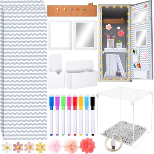 Ninehaoou 31pcs Silver Locker Accessory Kit, Girl Back to School Organizer at Amazon