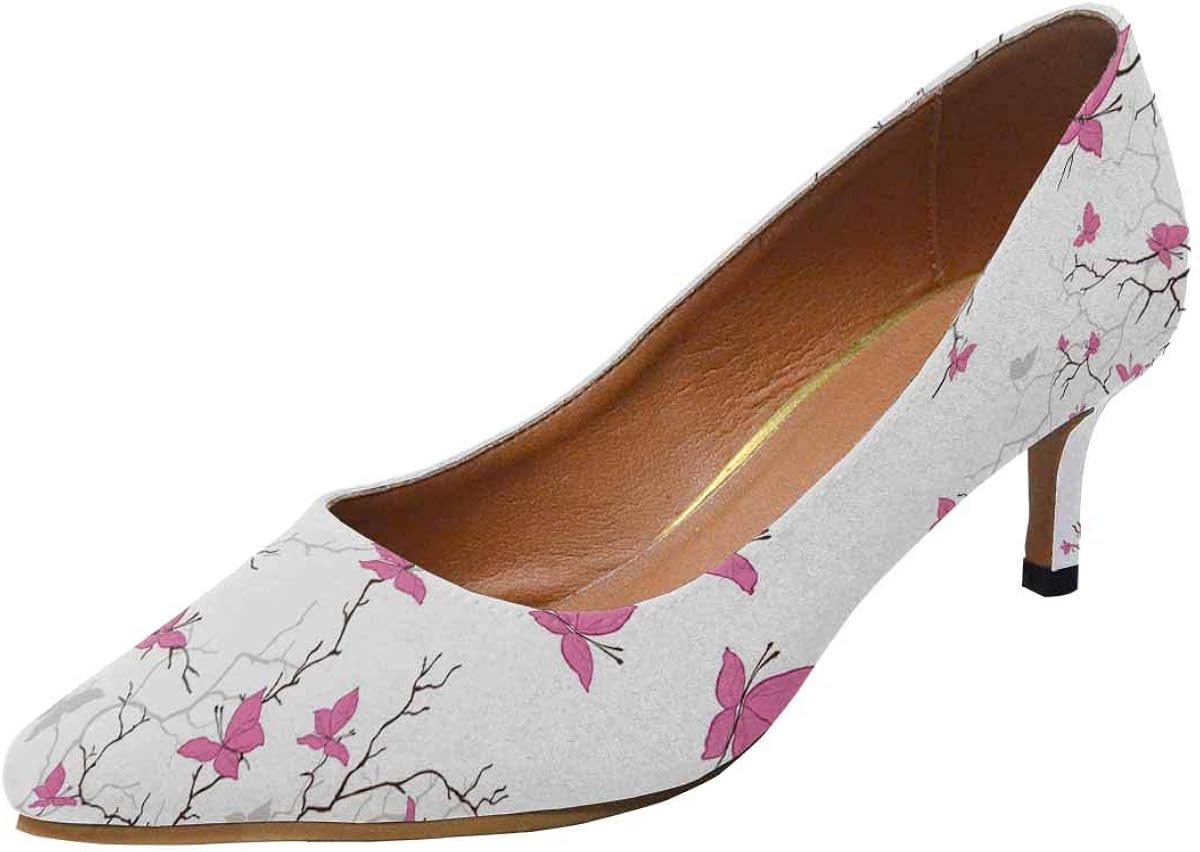 pink kitten heel pumps