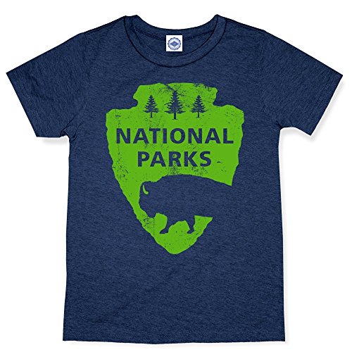 Hank Player 'National Parks' Men's T-Shirt (XL, Heather Navy)