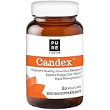 Pure Essence Labs Candex - Natural Candida Cleanse Support Supplement for Yeast Infection Treatment with No Die off Reaction - 80 Capsules
