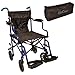 Elite Care Super Lightweight Folding Transport Travel Wheelchair in a Bag ECTR05 with Height Adjustable footrests