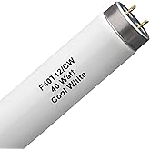 (6 Pack) F40T12 48 inch luorescent Bulbs,T12 4 Foot Linear Fluorescent Tube,40 watts,2600 lumens,4100K Cool White,Replacement