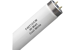 DAMEIOL F40T12 48 inch luorescent Bulbs,T12 4 Foot Linear Fluorescent Tube,40 watts,2600 lumens,4100K Cool White,Replacement Tubes for Sylvania 21371 F40CWX,Philips 423129 F40T12/CW(6 Pack)