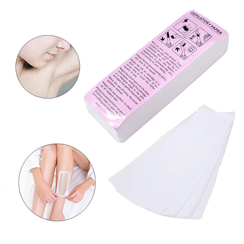 Xiton 100pcs Large Wax Strips Non Woven Waxing Strips Hair Removal Wax