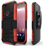 Google Pixel XL Case, NageBee [Heavy Duty] Armor Shock Proof Dual Layer [Swivel Belt Clip] Holster with [Kickstand] Combo Rugged Case for Google Pixel XL - Red