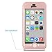 ULAK iPhone 5C Case,5C Case, Hybrid Shock-Absorption Anti-Scratch Case Soft Silicone Rubber Hard Plastic Protective Cover for Apple iPhone 5C, Rose Gold