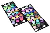 32 Color Design Neon Glitter & Plain Eyeshadow Makeup Kit + Extra 32 Color Eyeshadow Set