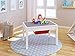 UTEX 2-in 1 Kids Large Table with Storage for Older Kids, Construction Table for Kids,Boys,Girls, White