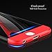 Winhoo iPhone 7/8 Plus Case,3 in 1 Luxury 360° Full Body Protective Ultra Thin Slim Fit an-Scratch Skid-Proof Shock-Absorption Bumper Hard Back Cover Case Skin for Apple iPhone 7/8 Plus (Black&Red)