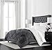 Beckham Hotel Collection Goose Down Alternative Reversible Comforter - All Season - Premium Quality Luxury Comforter - Full/Queen - Grey/White