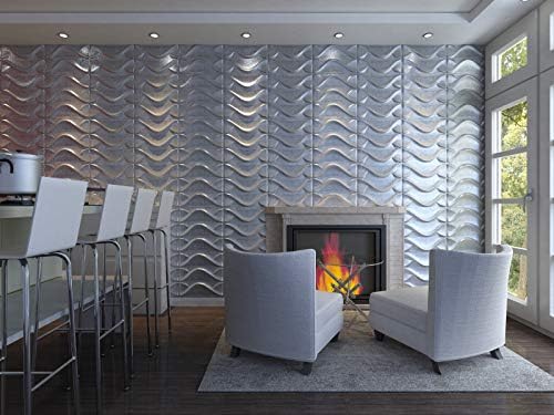 3D Decorative Wall Panels/Paintable Plant Fiber Design/Textured Eco Friendly Modern Wall Decor for TV Walls/Bedroom/Living Room Sofa