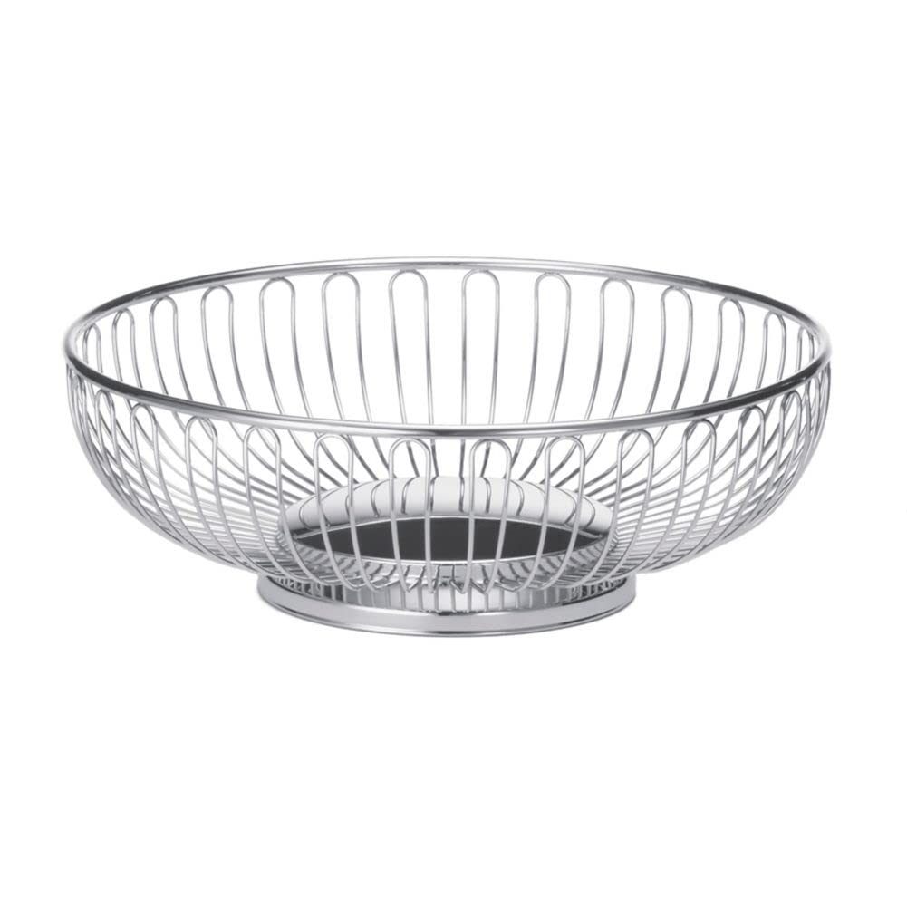 Photo 1 of TableCraft 4175 Bread Basket, Chrome Plated, Round Wire Storage, Chalet Collection, Fruit or Side Server for Restaurant or Home, Metal Construction, 9 5/8" Diameter