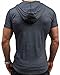WANSHIYISHE Mens Casual Round Neck Printing Short-Sleeved T-Shirt Hoodie Dark Gray L1