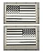 I Make Decals™ - Ghosted US American Subdued Flag, Silver with ghosted Black Print, 2