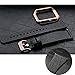 bayite Leather Bands with Frame for Fitbit Blaze Genuine Leather Straps Replacement for Fitbit Blaze Smart Fitness Watch Women Men Black
