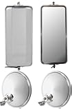 Set of SS West Coast Heated Mirrors and 8.5" Offset Convex Truck Mirrors