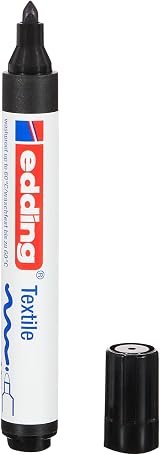 edding 4500 Textile Marker Black 2-3 mm Round Nib - 1 Pen view 3