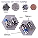 Ulincos® Latching Push Button Switch U19C2 1NO1NC SPDT ON/Off Silver Stainless Steel Shell with Blue LED Ring Suitable for 19mm 3/4