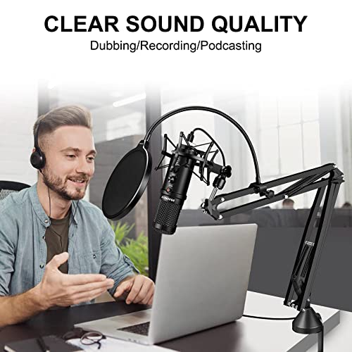 USB Condenser Microphone, Aokeo 192kHZ/24bit Professional PC Streaming
