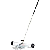 Rolling Magnetic Sweeper Magnetic Pickup Tool Magnetic Sweeper with Wheels Nail Magnet Sweeper 17 inch Heavy-duty Magnetic Lawn Yard Sweeper, Capacity with Quick &amp; Release