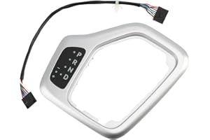 601-402 Transmission Shifter Bezel with Harness Kit Silver Upgrade, Compatible With 2014-2018 Cherokee, Replaces# 5YD27XSAAA 