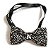 Men's Crystal Shining Pre Tied Bow Tie Bowtie Wedding Party (Black)