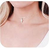Tooliks - Cross Necklace for Women, Minimalist Cross Necklaces, Handmade Christian Jewelry, Religious Gift, SMALL Pendant