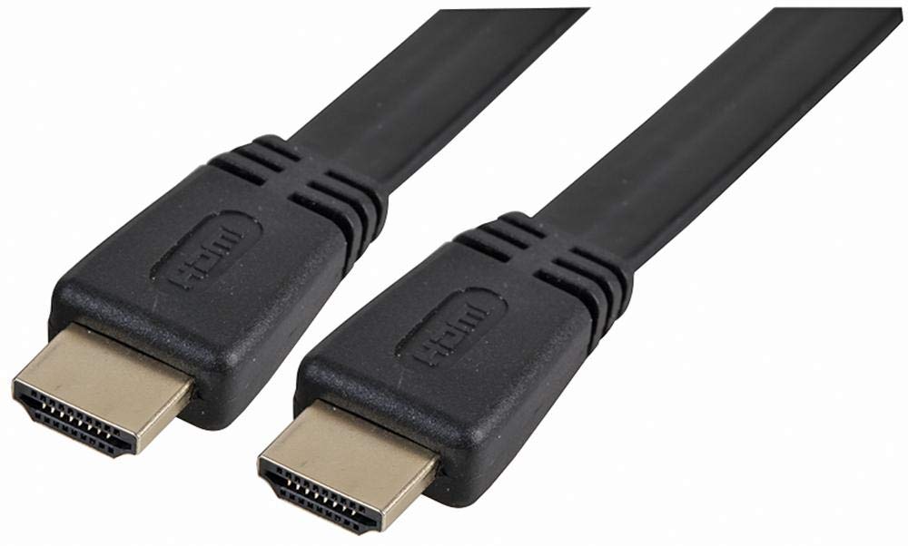 PROSIGNAL CDLHDFLAT‑01K – Premium High Speed 4K UHD HDMI Lead with Ethernet, Low Profile, 1 m, Black