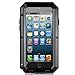 iPhone SE/5S/5 Case, Extreme Hard Military Heavy Aluminum Metal Armor Tank Gorilla Glass Shockproof Rainproof Water Resistant Weatherproof Port Protection Cover Case for iPhone SE/5S/5(Black)