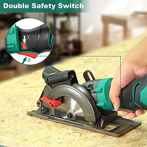 Circular Saw, HYCHIKA 6.2A Electric Mini Circular Saw, Laser Guide, 6