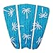 Ho Stevie! Premium Surfboard Traction Pad [Choose Color] 3 Piece, Full Size, Maximum Grip, 3M Adhesive, for Surfing or Skimboarding (Aqua with White Palm Trees)