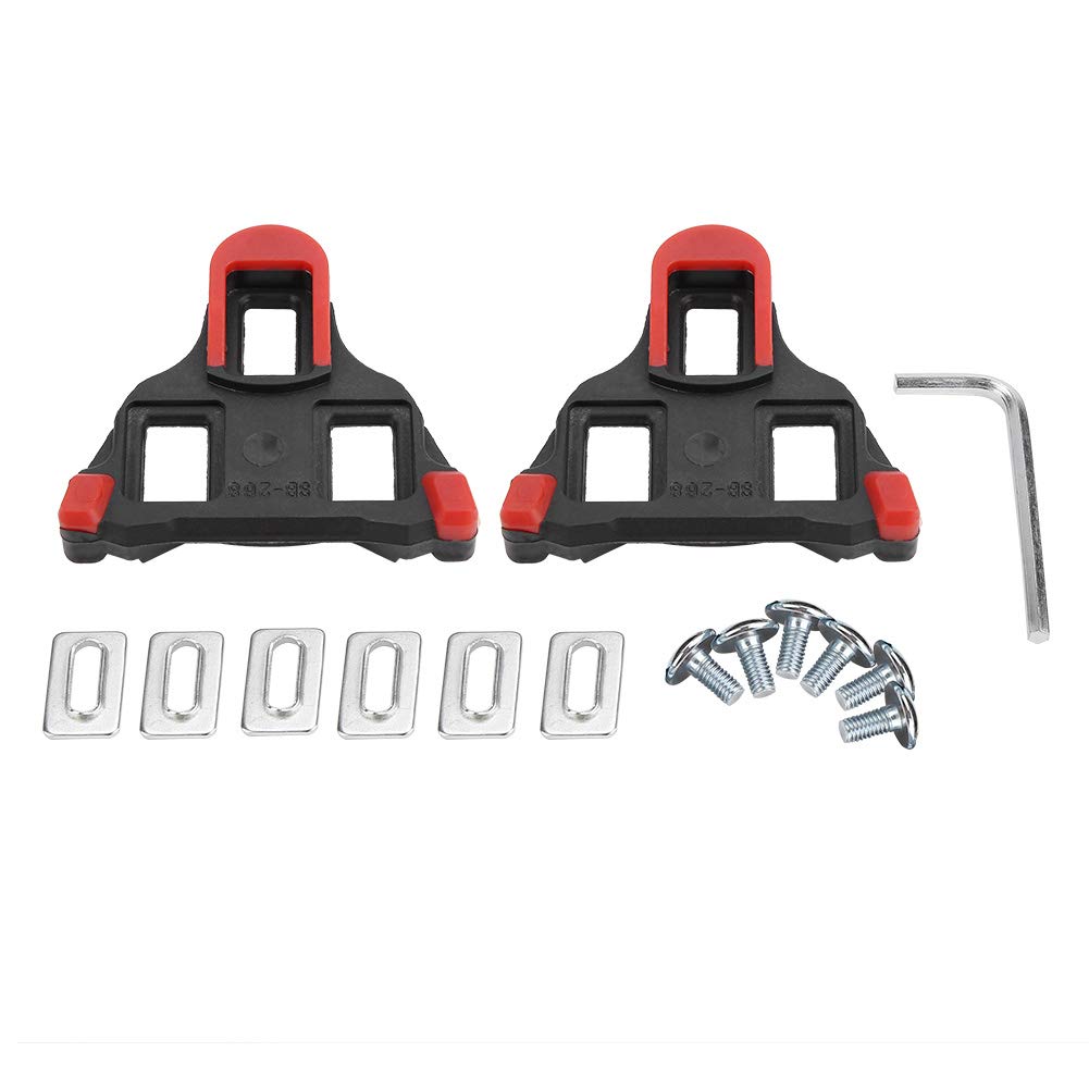 Bike Self-locking System Pedal Cleats Mountain Road Bike Anti-Skid Pedal Adapter Cycling Pedal Accessory Red